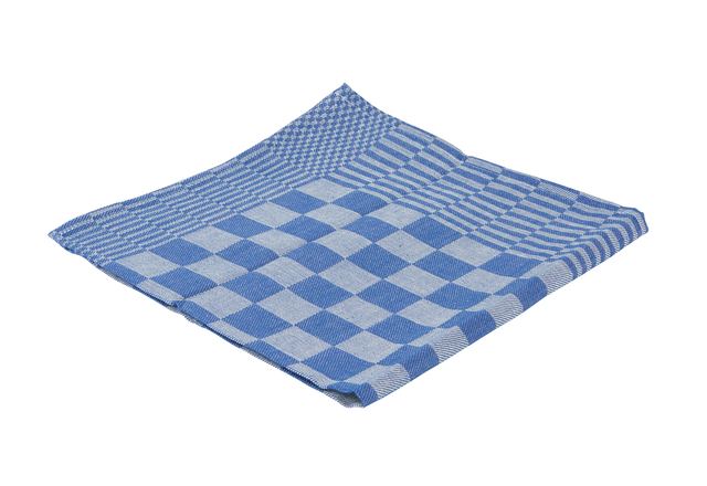 Theedoek Cleaninq blok marine 65x65cm blauw