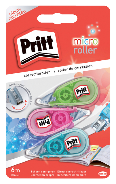 Correctieroller Pritt 5mmx6m micro blister à  2+1 gratis