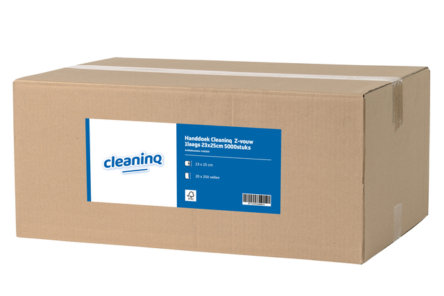 Handdoek Cleaninq  Z-vouw 1laags 23x25cm 5000stuks