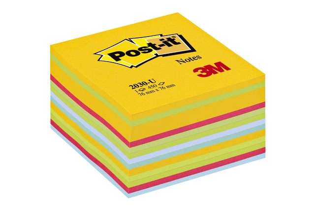 Memoblok 3M Post-it 2030 76x76mm kubus ultra assorti