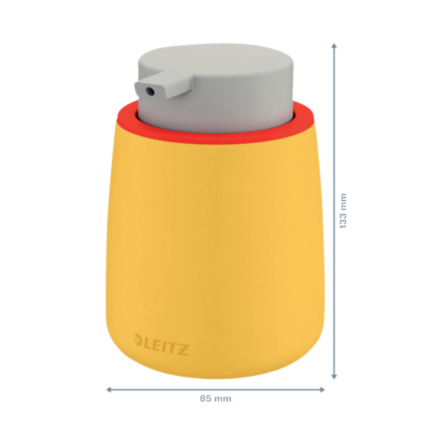 Handzeepdispenser Leitz Cosy voor handzeep 300 ml geel