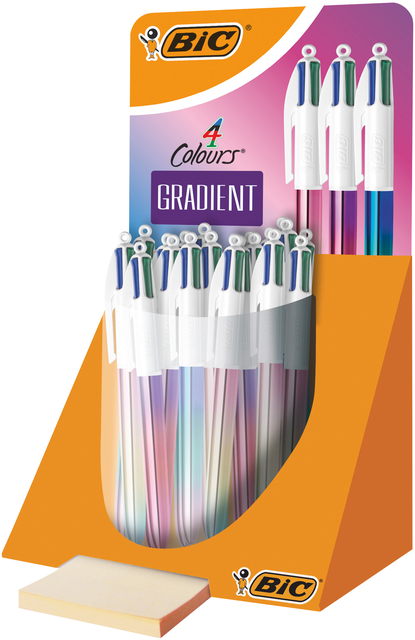 Balpen Bic 4kleuren gradient medium assorti