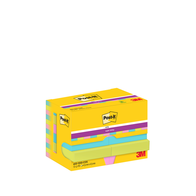 Memoblok 3M Post-it 622 Super Sticky 47,6x47,6mm Cosmic