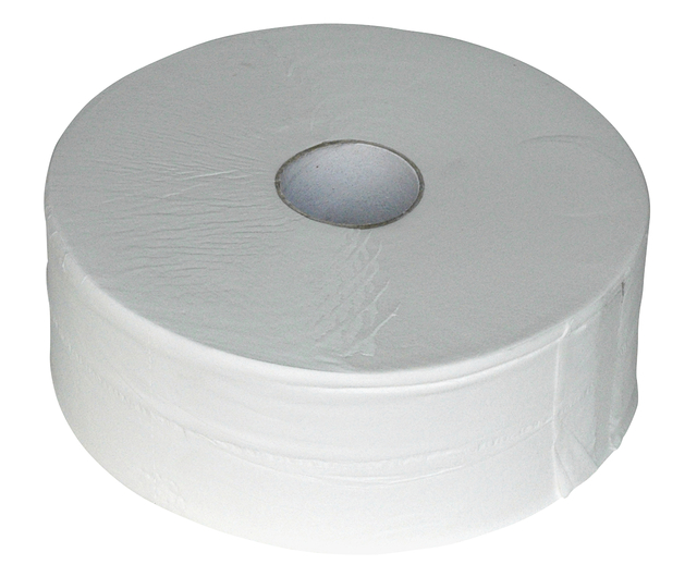 Toiletpapier Euro Products P4 maxi jumbo 2l recycled 380m wit 240238