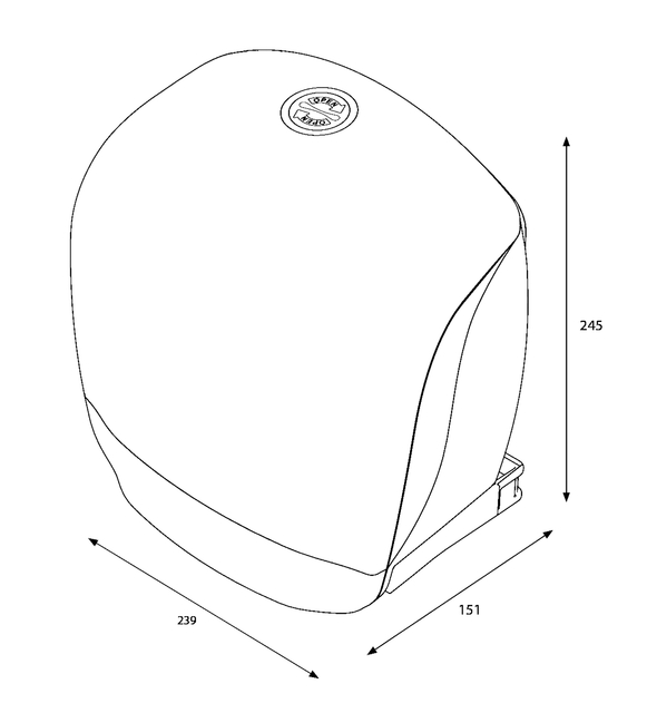 Dispenser Katrin 90069 toiletpapier Gigant S wit