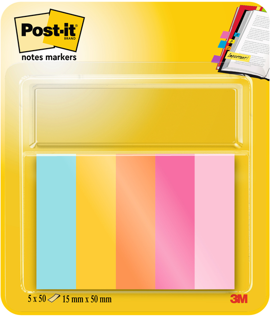 Markeerstrook 3M Post-it 670-5-BEA 15x50mm