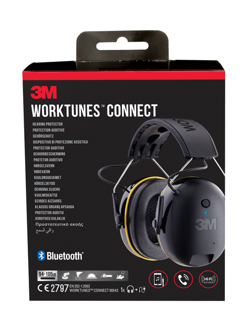 Oorkap 3M Worktunes verlaging geluidsniveau maximaal 31dB Bluetooth tec