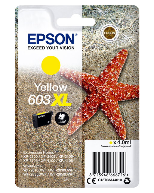 Inktcartridge Epson 603XL T03A4 geel