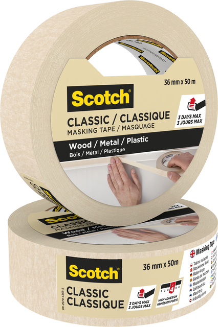 Afplaktape Scotch Classic 36mmx50m beige