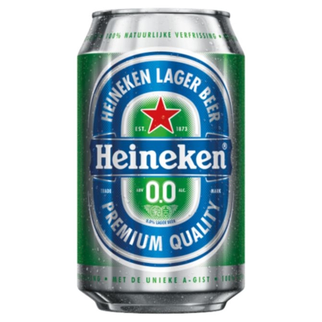 Bier Heineken 0.0% blikje 0.33l