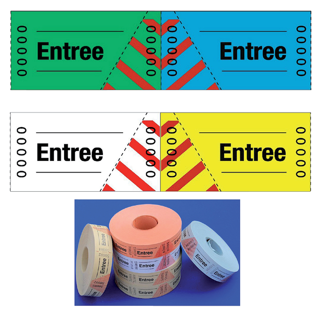 Entreebewijs Combicraft nummering 1-1000 wit