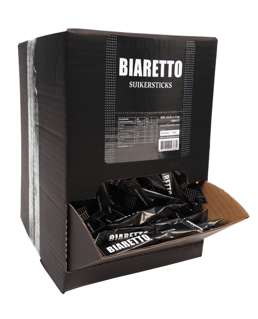 Suikersticks Biaretto 4 gram 600 stuks