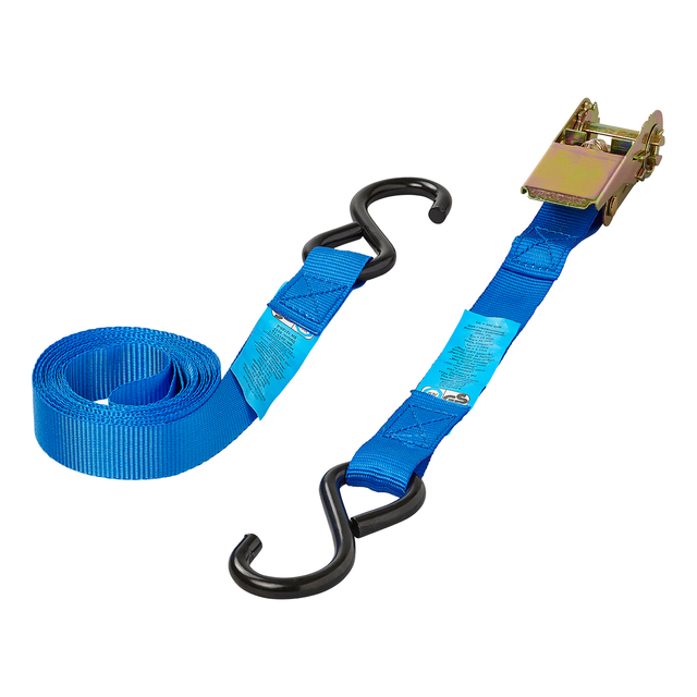 Spanband ProPlus blauw met ratel en 2 haken 3,5m