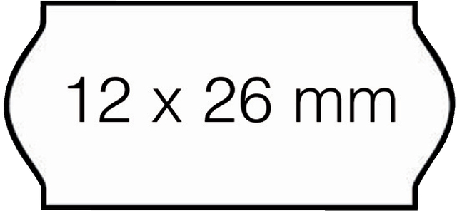 Prijsetiket 12x26mm Open-Data C6 permanent wit