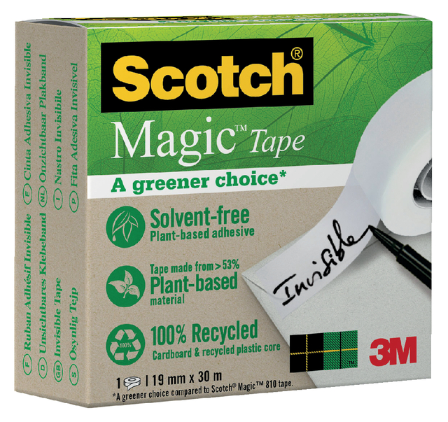 Plakband Scotch Magic 900 19mmx30m onzichtbaar mat