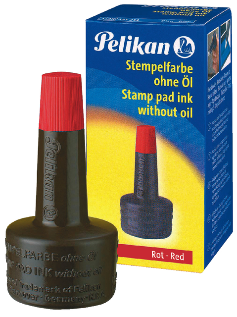 Stempelinkt Pelikan flacon 28ml rood