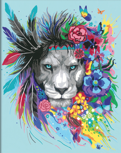 Schilderen op nummers CreArt Boho lion