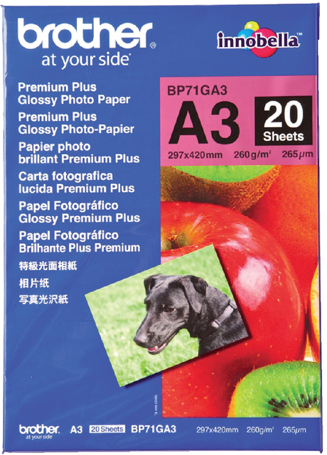 Fotopapier Brother BP-71 A3 260gr glossy 20vel