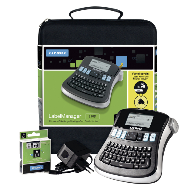 Labelprinter Dymo labelmanager LM210D qwerty Kit in koffer
