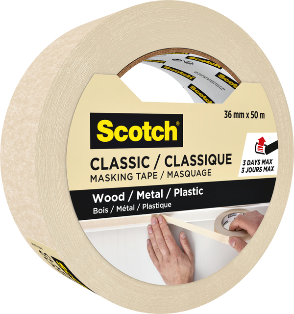 Afplaktape Scotch Classic 36mmx50m beige