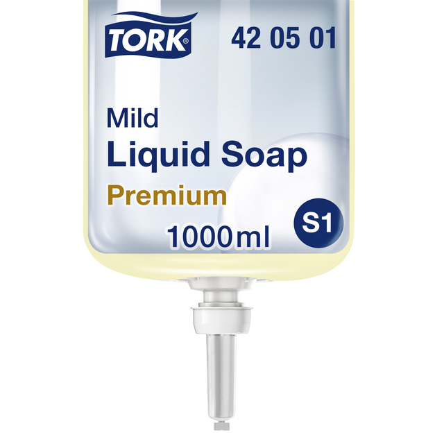 Handzeep Tork S1  vloeibaar mild geparfurmeerd parelwit 1000ml 420501