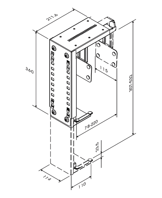 CPU houder Neomounts D100 30kg wit