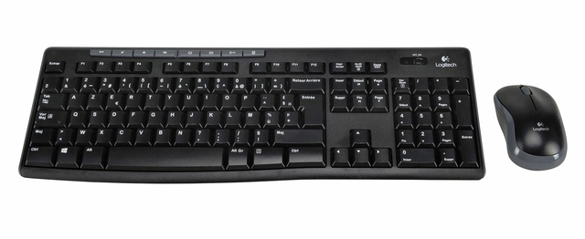 Toetsenbord Logitech MK270 Azerty +muis zwart