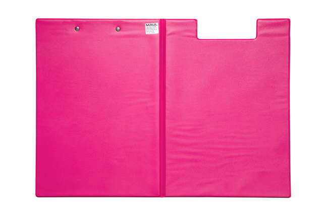 Klembordmap MAUL A4 staand met penlus PVC neon roze