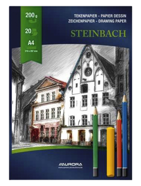 Tekenblok Aurora A4 20 vel 200 gram Steinbach papier