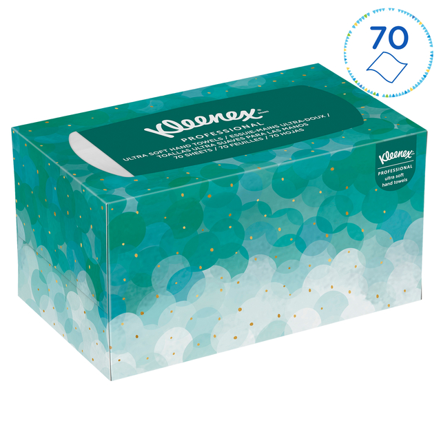 Handdoek Kleenex Ultra i-vouw 1-laags dispenserdoos 70vel wit 1126