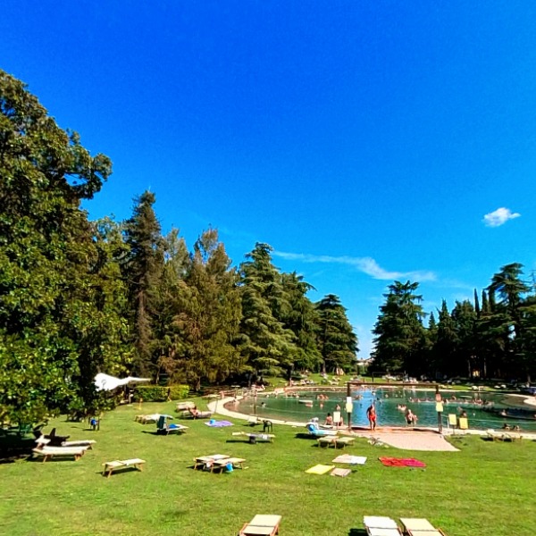 Prato vicino alla piscina