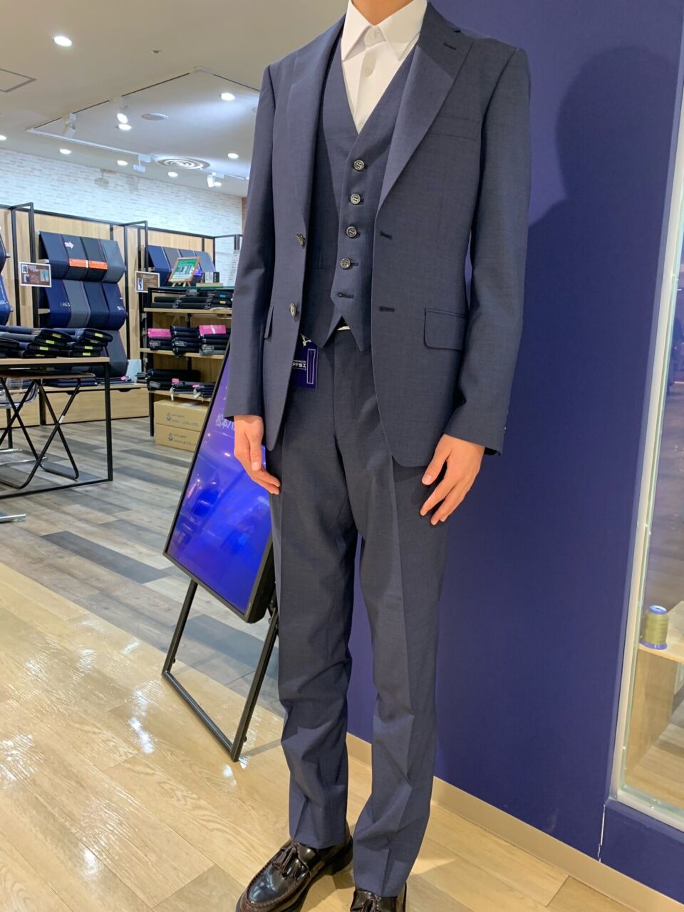 カノニコ　春夏オーダースーツM程度  アルデックス謹製 カノニコで仕立てたお上品な1着-松本店スーツコレクション