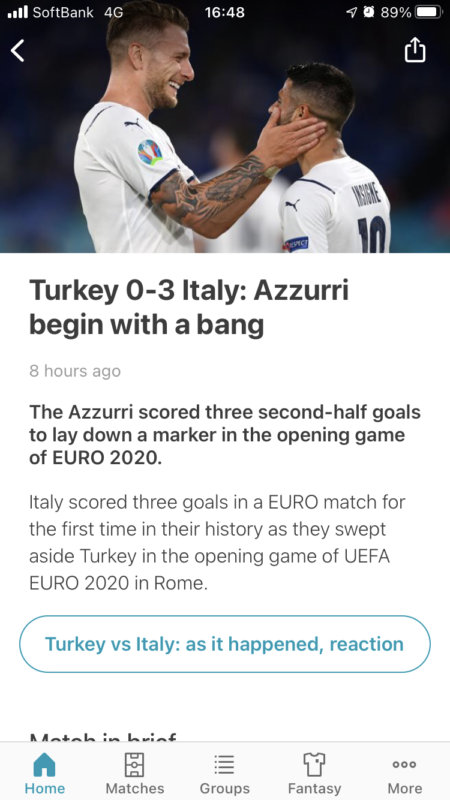 EURO2020開幕！のアイキャッチ画像