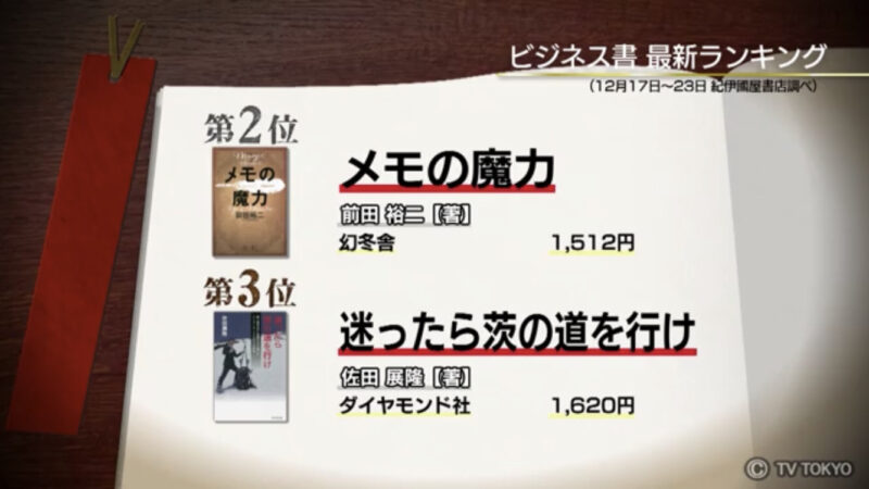 「テレビ東京モーニングサテライト」ビジネス書ランキング3位!のアイキャッチ画像