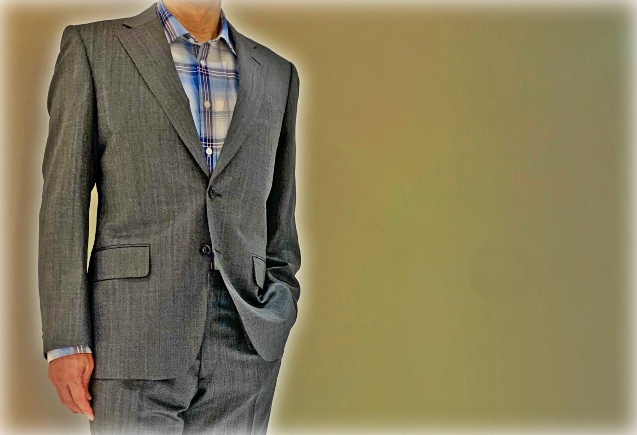 JAPAN CRAFT CLOTH】シャドーヘリンボーン スーツ/背抜き