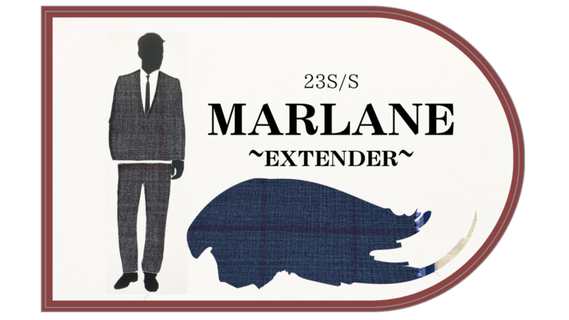 【グレースーツ】MARLANE生地紹介～EXTENDERシリーズから～グレー×赤の大きめウィンドウペン～のアイキャッチ画像