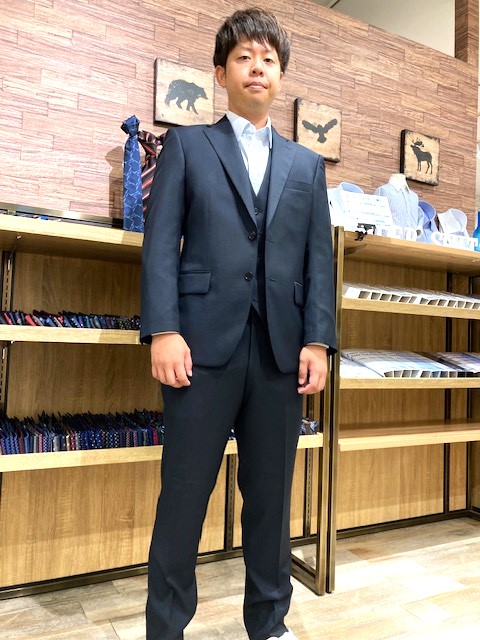 さり気ないネイビーの千鳥格子のスリーピース-札幌駅前通店 さり気ないネイビーの千鳥格子のスリーピース-札幌駅前通店