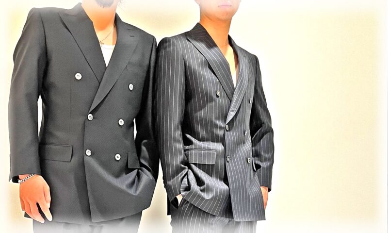 1543-1544 ダミエ柄＆クラシックなダブルブレステッドスーツのアイキャッチ画像