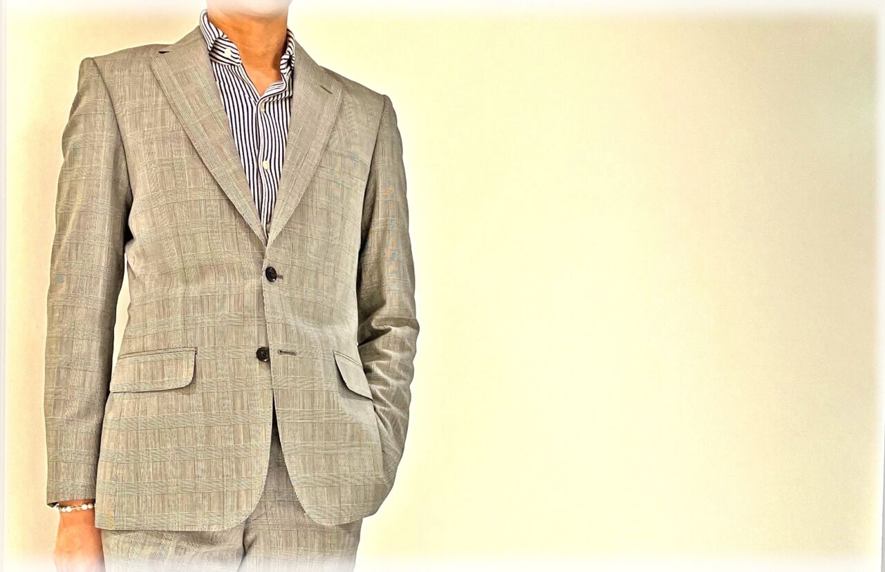 1595 英国ジョンフォスター 王道グレンチェック-金沢香林坊店スーツ