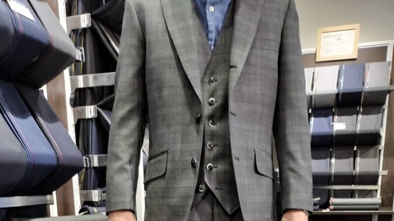 グレー×グレンチェックスーツ-アクタ西宮店スーツコレクション グレー×グレンチェックスーツ-アクタ西宮店スーツコレクション