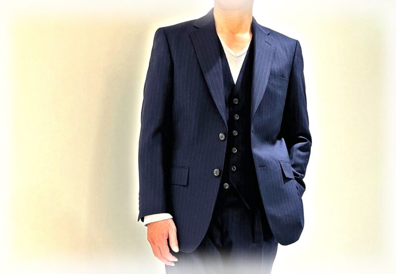 2130 定番ネイビーシャドウストライプのアイキャッチ画像