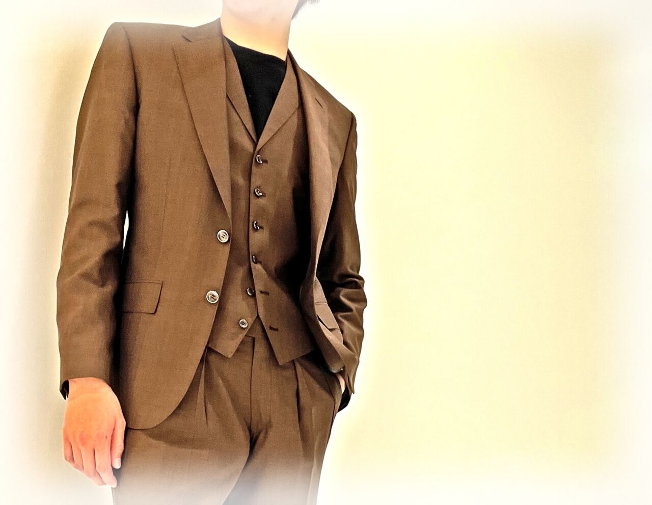 美品 クラシコイタリア銘品 abla アブラ スーツ　ブラウン系　Kiton c_190330_sf_2_og.jpg