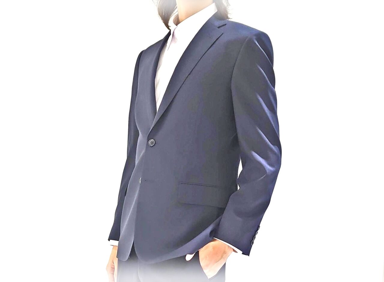 cantata / カンタータ　ネイビー スーツ WEB限定/OUTLET】【発送在庫あり】【RBC】【年間】ノーカラー1釦