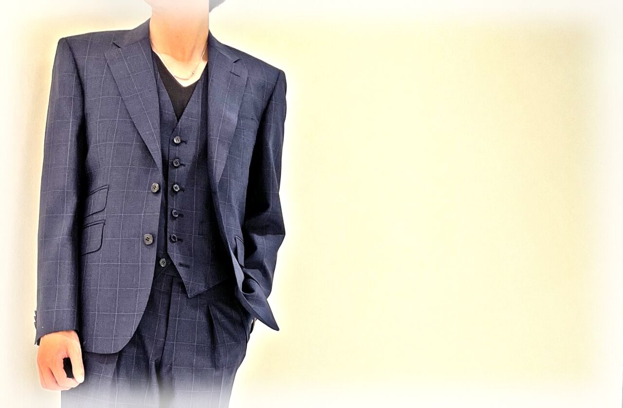 2250 英国ジョンフォスター クラシックなネイビーチェック-金沢