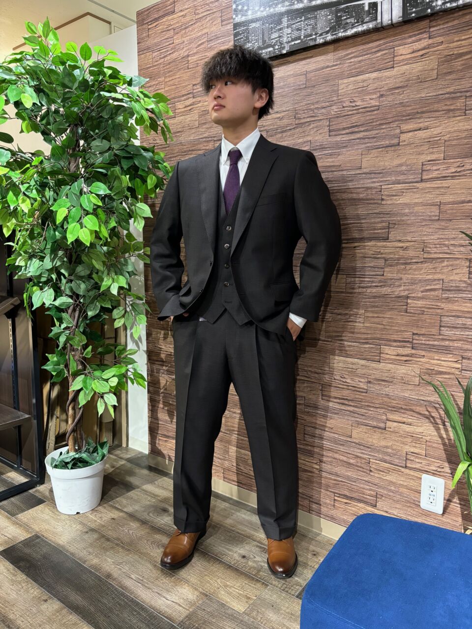 成人式はクラシックなグレンチェックスリーピースでキメる 成人式はクラシックなグレンチェックスリーピースでキメる