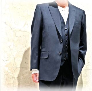 2375 イタリア・カノニコのラグジュアリー感抜群ブラックシャドーの画像