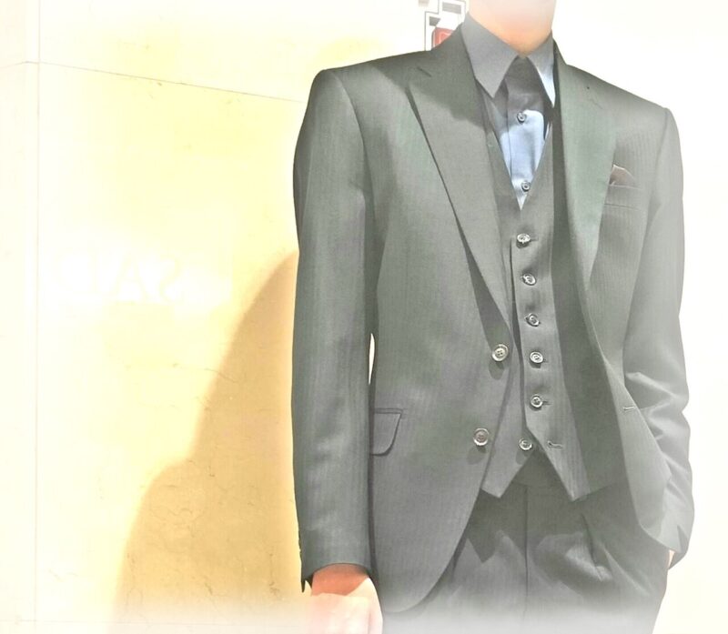 2462 モダンなダークグリーンヘリンボーンのアイキャッチ画像