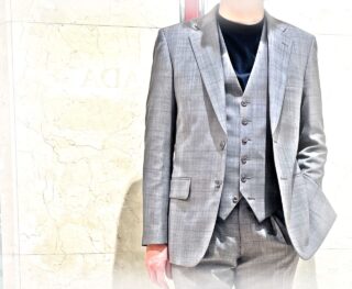 2457 ラグジュアリー感あるベージュグレンチェックの画像