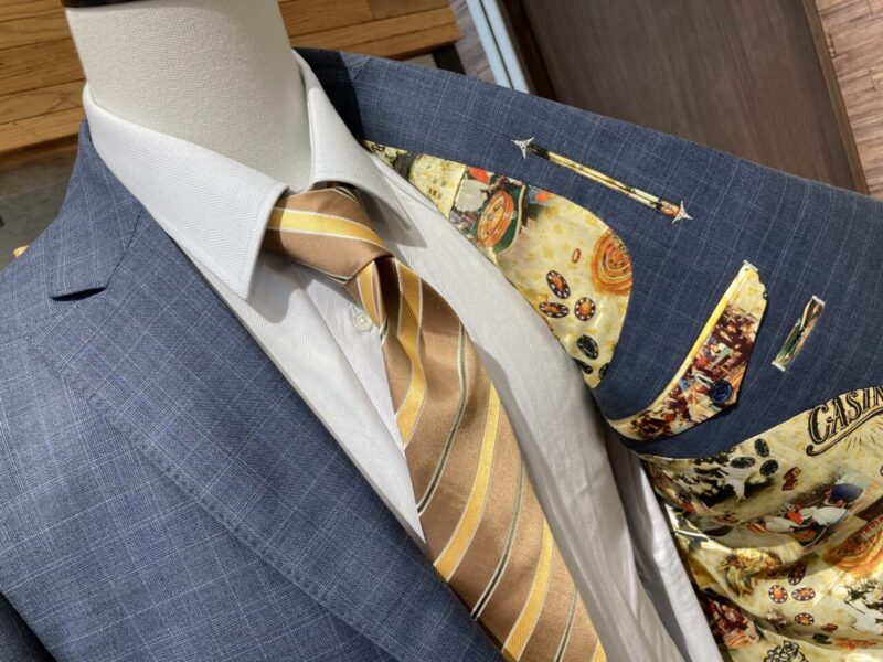 ”抜け感”ブルーグレーチェックスーツ【Ermenegildo Zegna】【ARIA AZZURRO】のアイキャッチ画像