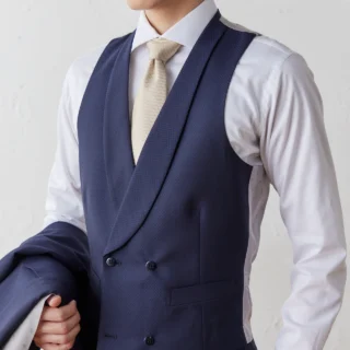 ダブルベスト　衿デザイン各種の画像